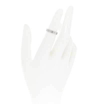 Cartier 18K White Gold 3.5mm LOVE Wedding Band Ring 48 4.5 2 of 4