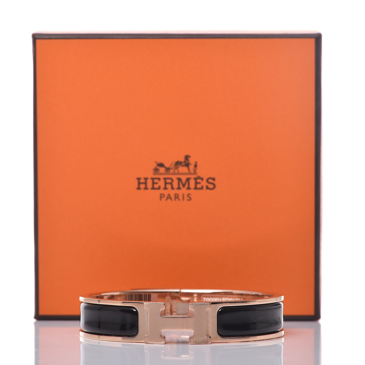 Hermes Enamel Narrow Clic Clac H Bracelet PM Black 6 of 6