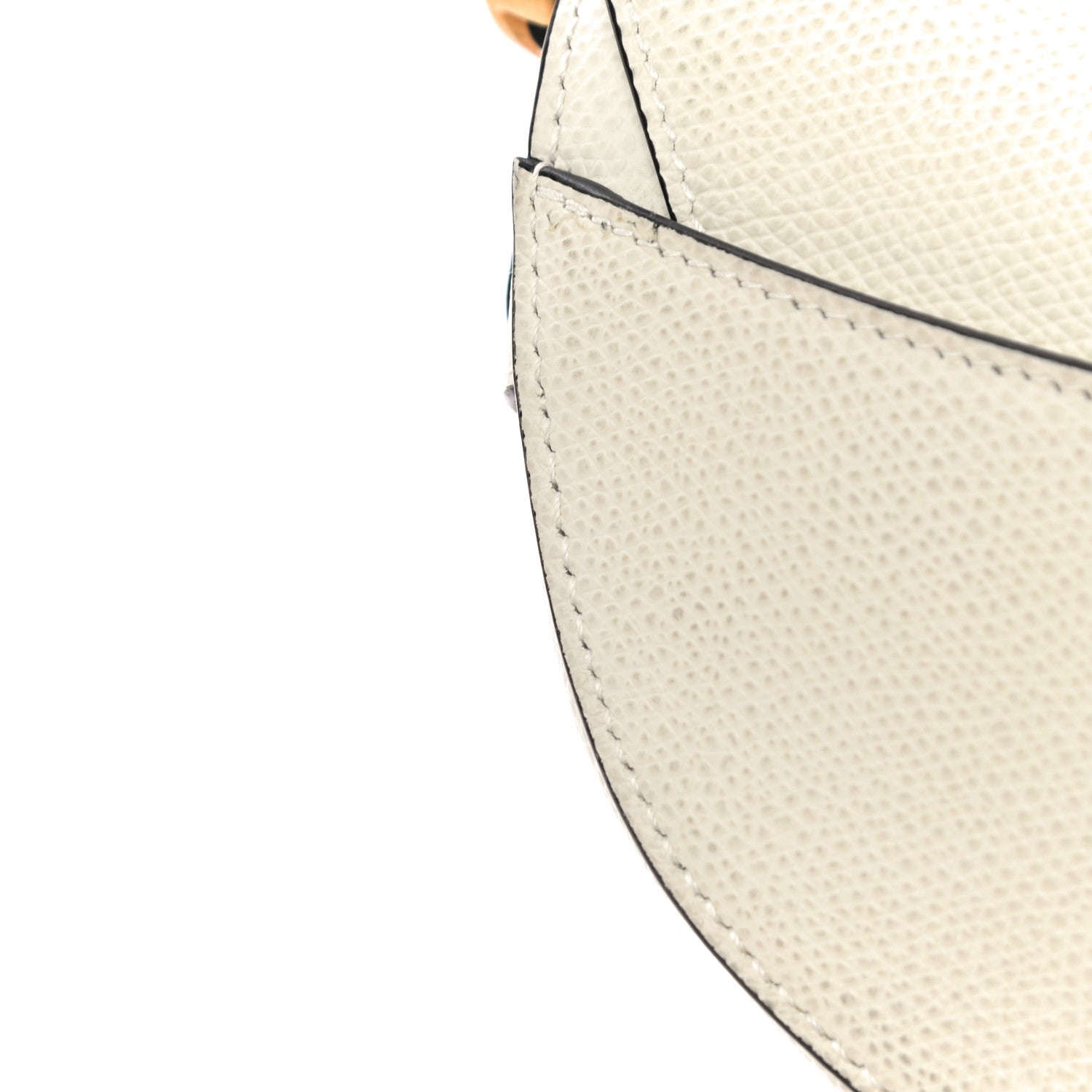 Christian Dior Grained Calfskin Saddle Bag White 13 of 16