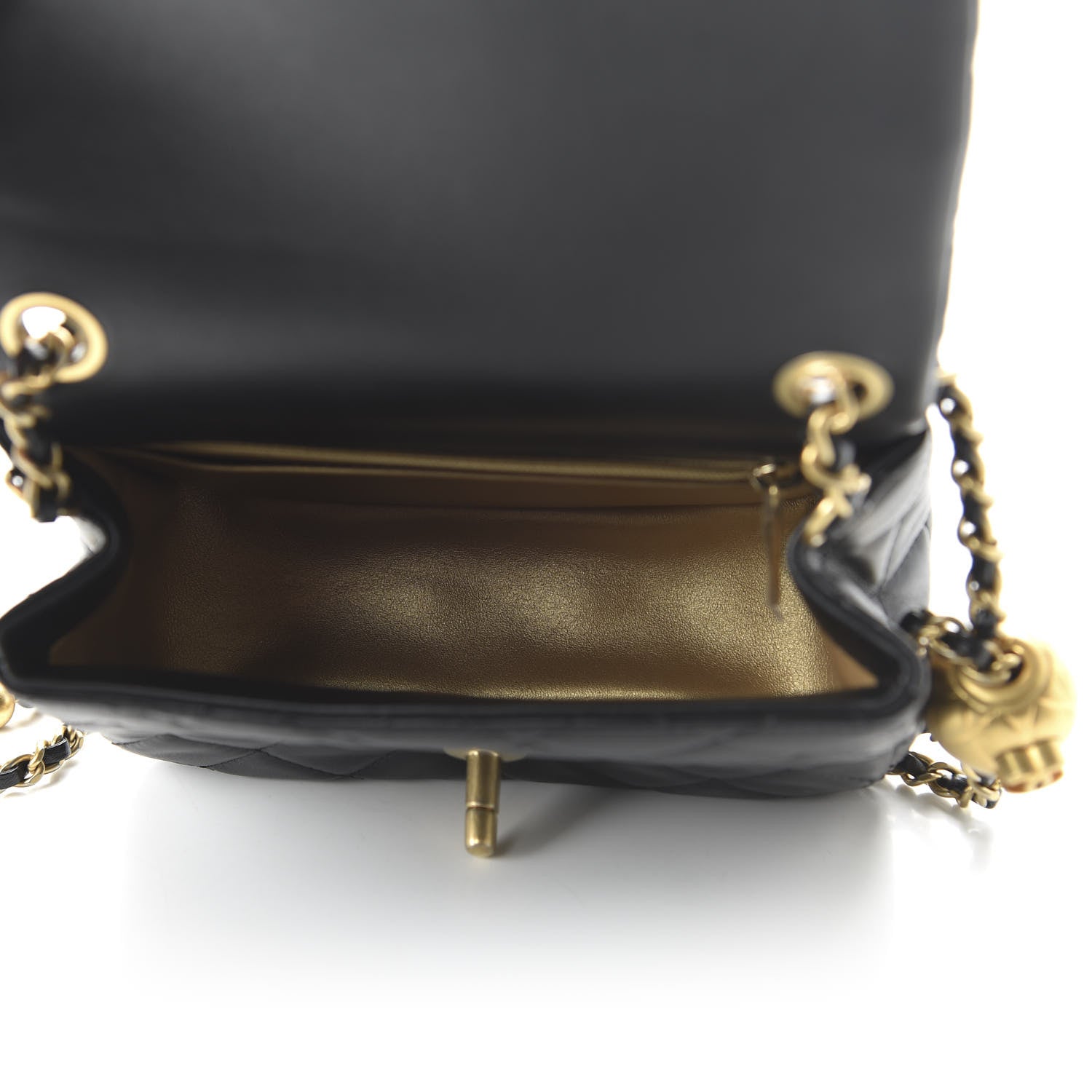 Chanel Lambskin Quilted Mini Pearl Crush Flap Black 5 of 11