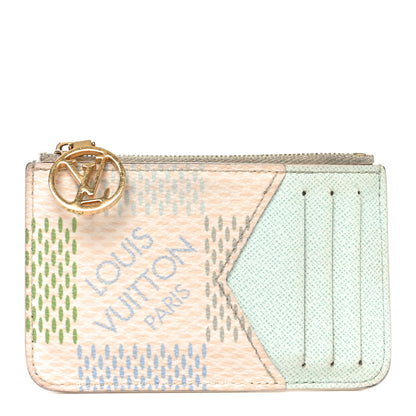 Louis Vuitton Damierlicious Zipped Romy Card Holder Pistachio Green 1 of 7