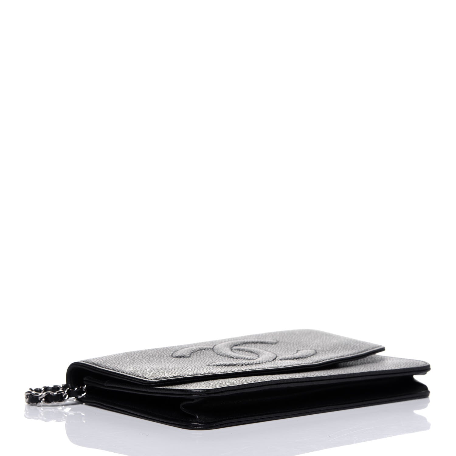 Chanel Caviar Timeless CC Wallet On Chain WOC Black 3 of 13