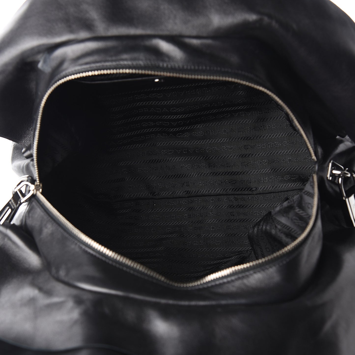 Nappa Ruffle Bauletto Black