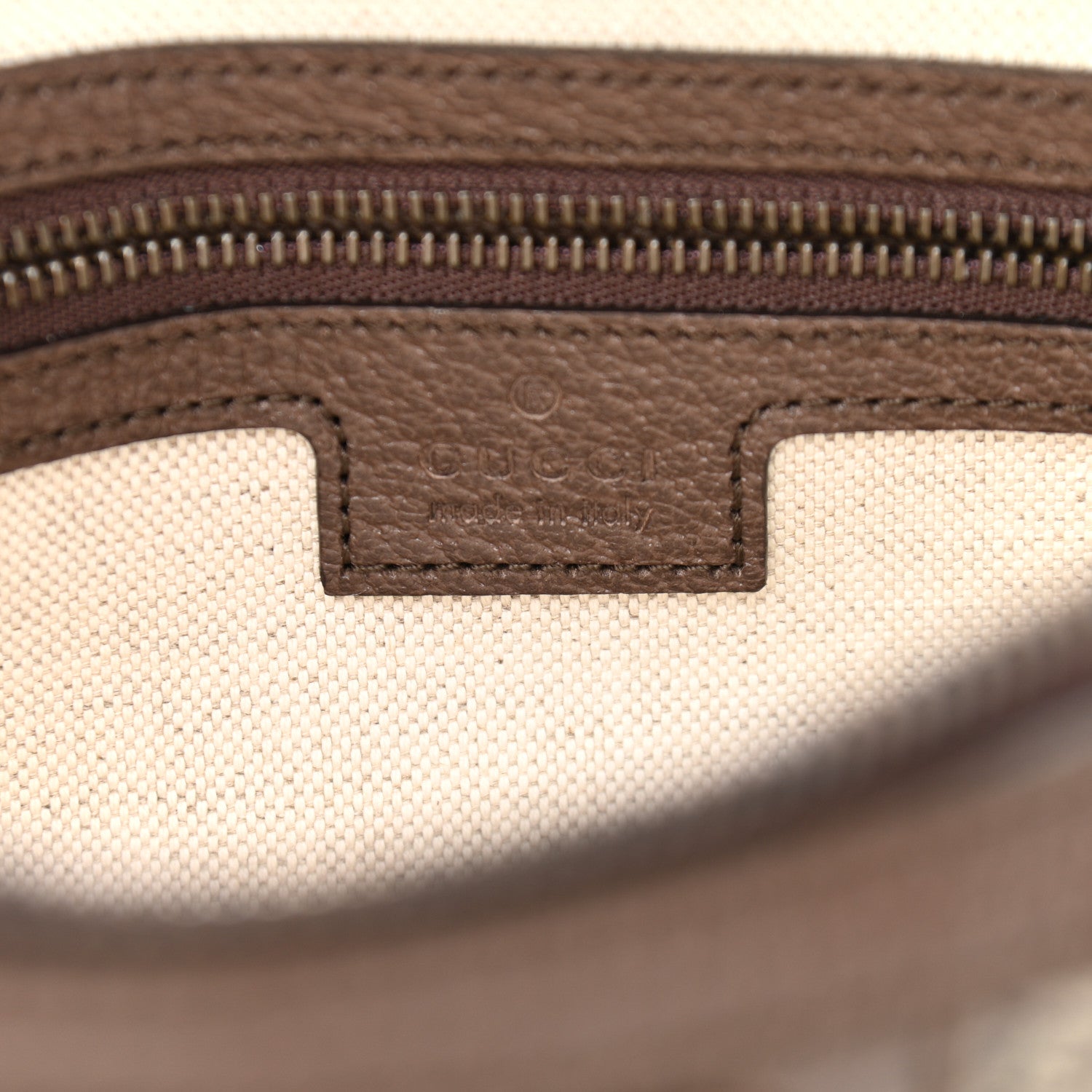 Gucci GG Supreme Monogram Textured Dollar Calfskin Web Ophidia Wristlet Shoulder Bag Beige Ebony New Acero 6 of 12