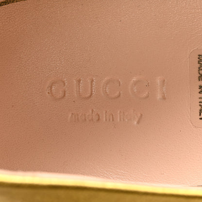Gucci Metallic Nappa Web Bayadere Ballerina Flats 37 Oro 7 of 14