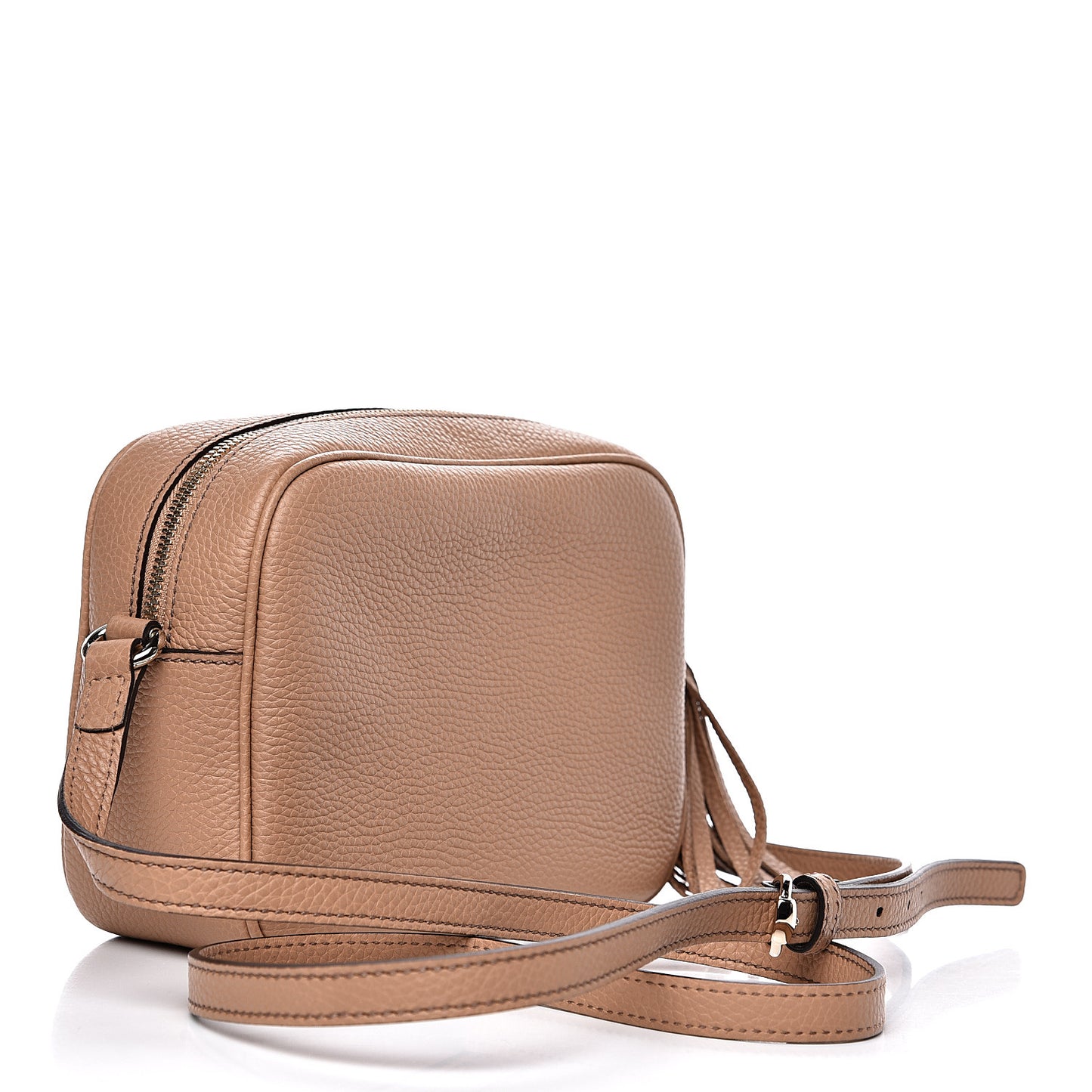 Pebbled Calfskin Small Soho Disco Bag Camelia
