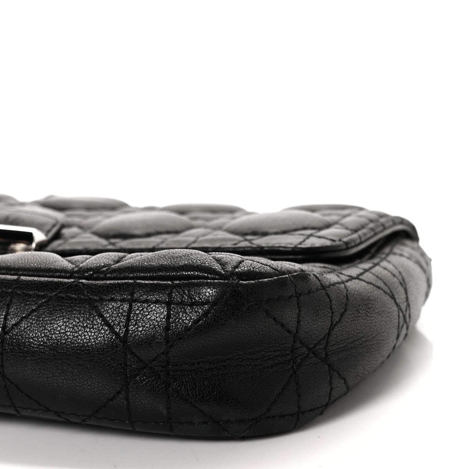 Christian Dior Lambskin Cannage Miss Dior Promenade Pouch Black 6 of 9