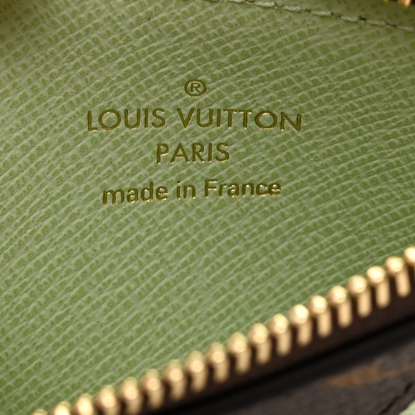 Monogram Zipped Romy Card Holder Matcha