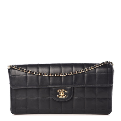 Chanel Lambskin East West Chocolate Bar Flap Black 1 of 8
