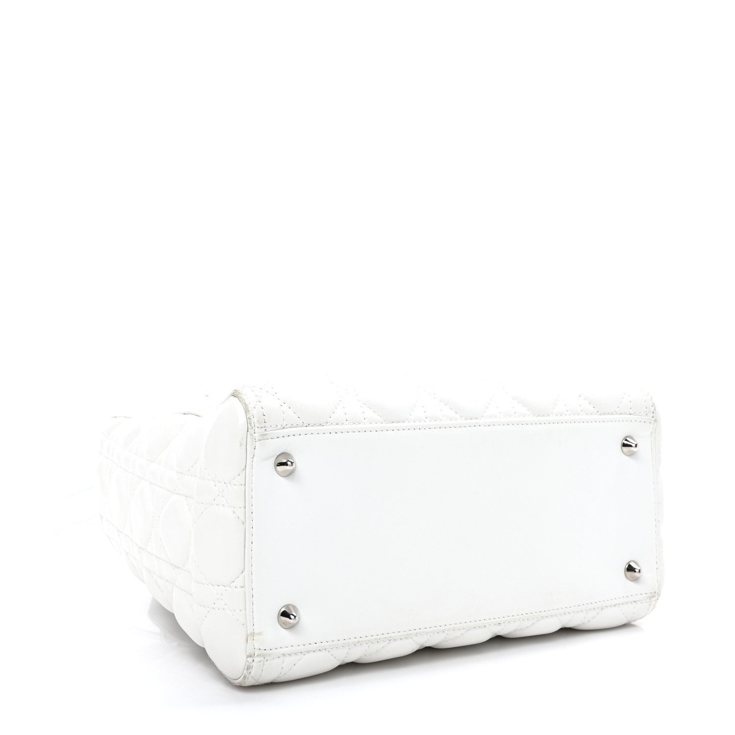 Christian Dior Lambskin Cannage Medium Lady Dior White 4 of 12