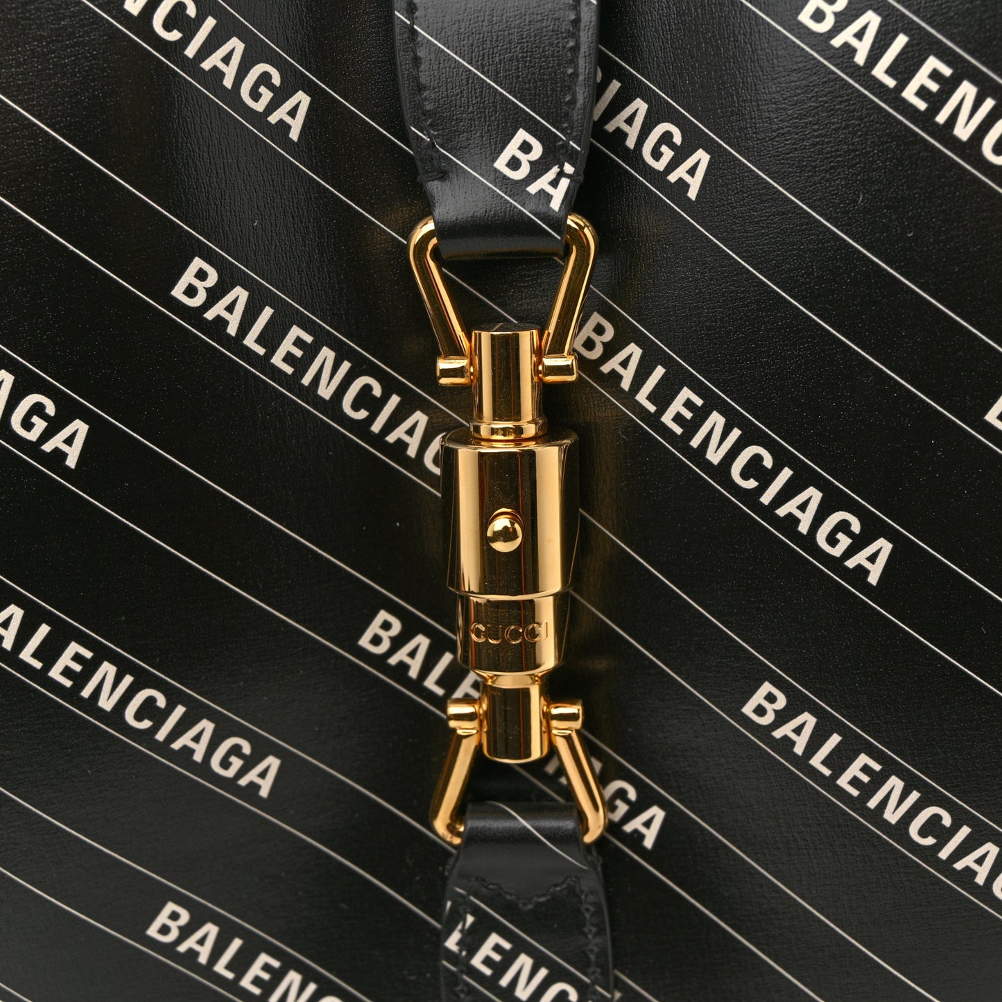 X BALENCIAGA Calfskin Logo Print Medium Jackie 1961 Hobo Black