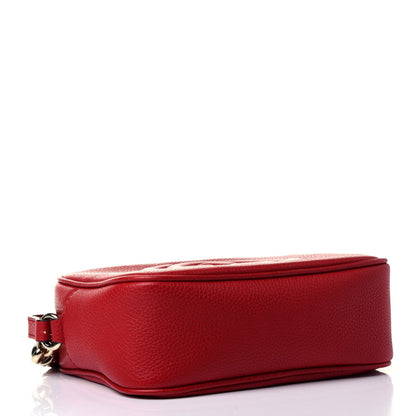 Gucci Pebbled Calfskin Small Soho Disco Bag Tabasco Red 3 of 5