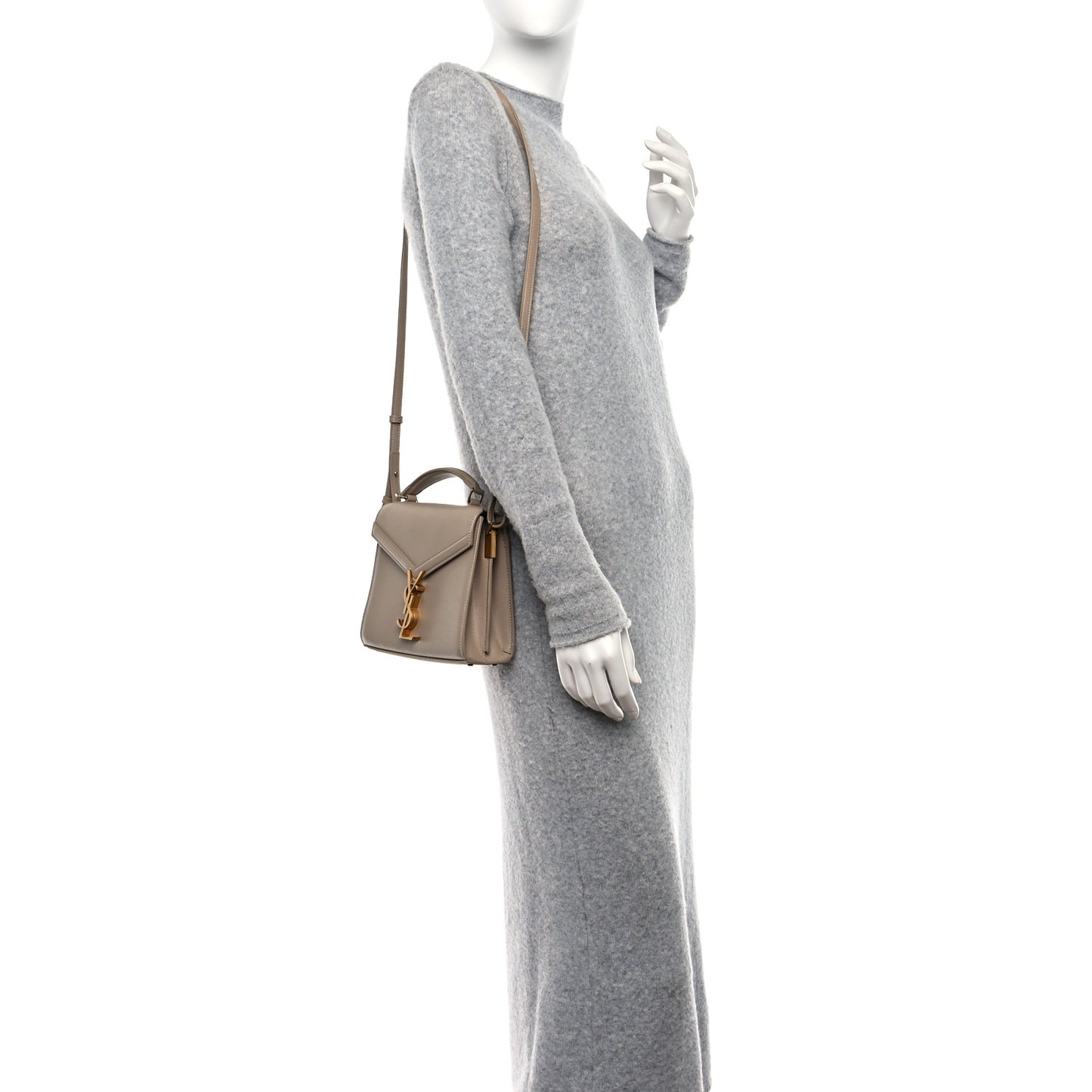 Grain de Poudre Mini Classic Monogram Cassandra Top Handle Beige
