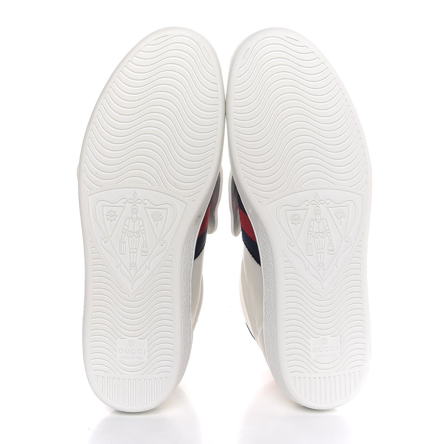 Calfskin Web Panther Embroidered Mens Ace High Top Sneakers 8.5 White