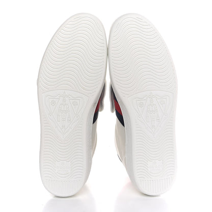 Gucci Calfskin Web Panther Embroidered Mens Ace High Top Sneakers 8.5 White 5 of 9
