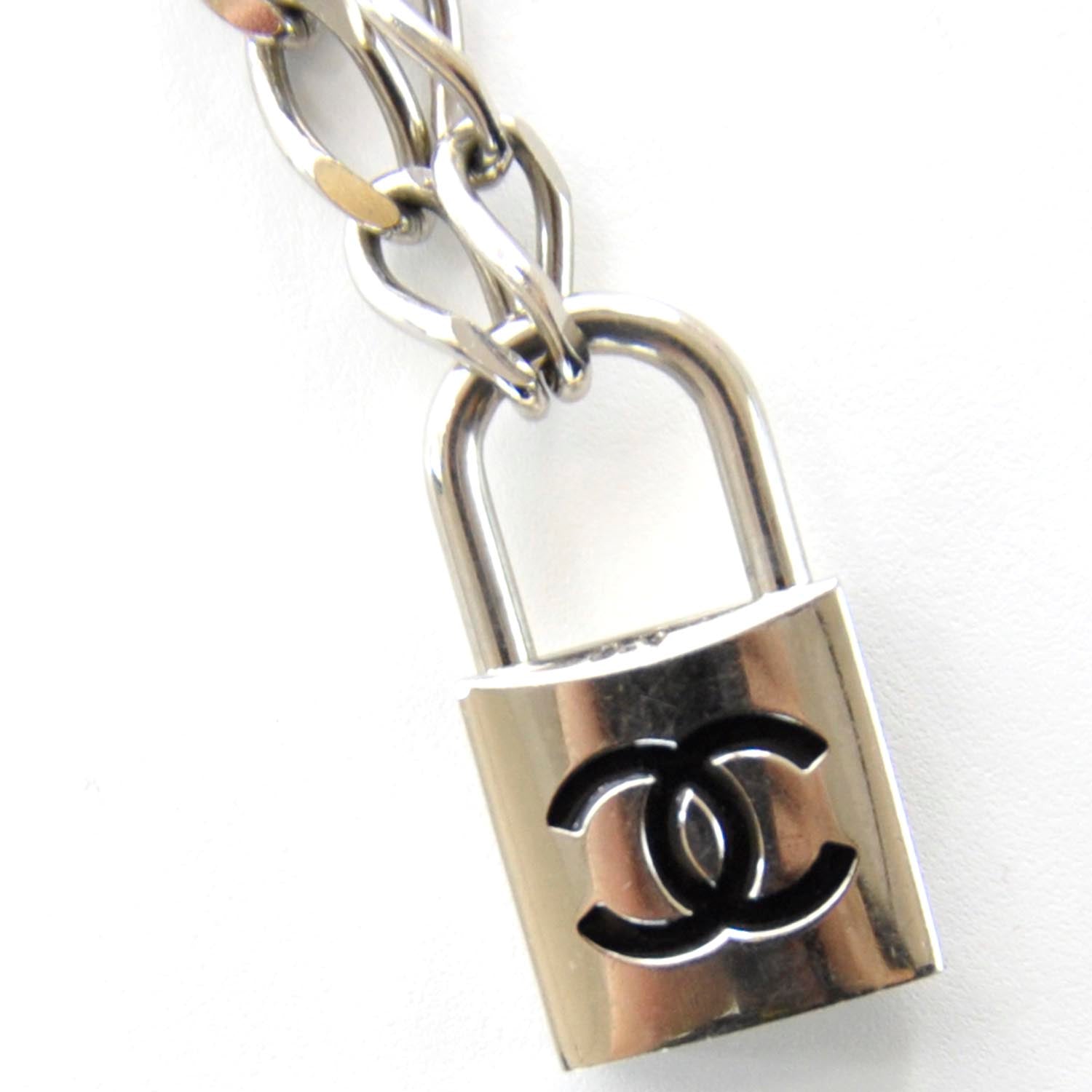 Chanel Chain Lock Charm Belt Silver 3 of 5