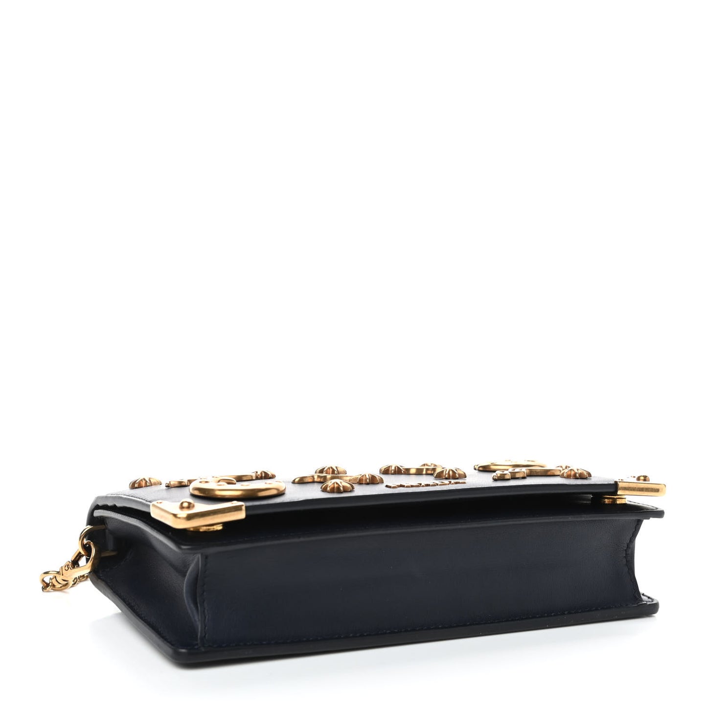 City Calfskin Saffiano Cahier Astrology Chain Wallet Baltico
