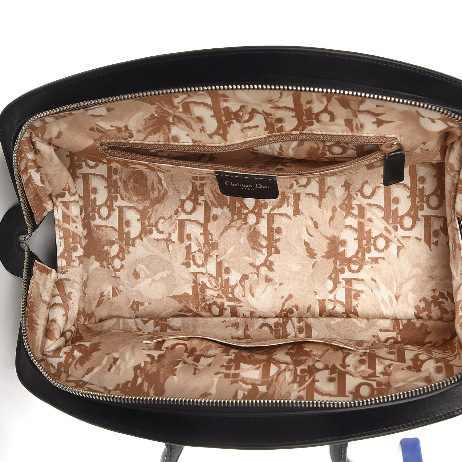 Christian Dior Calfskin Frame Satchel Black 5 of 12