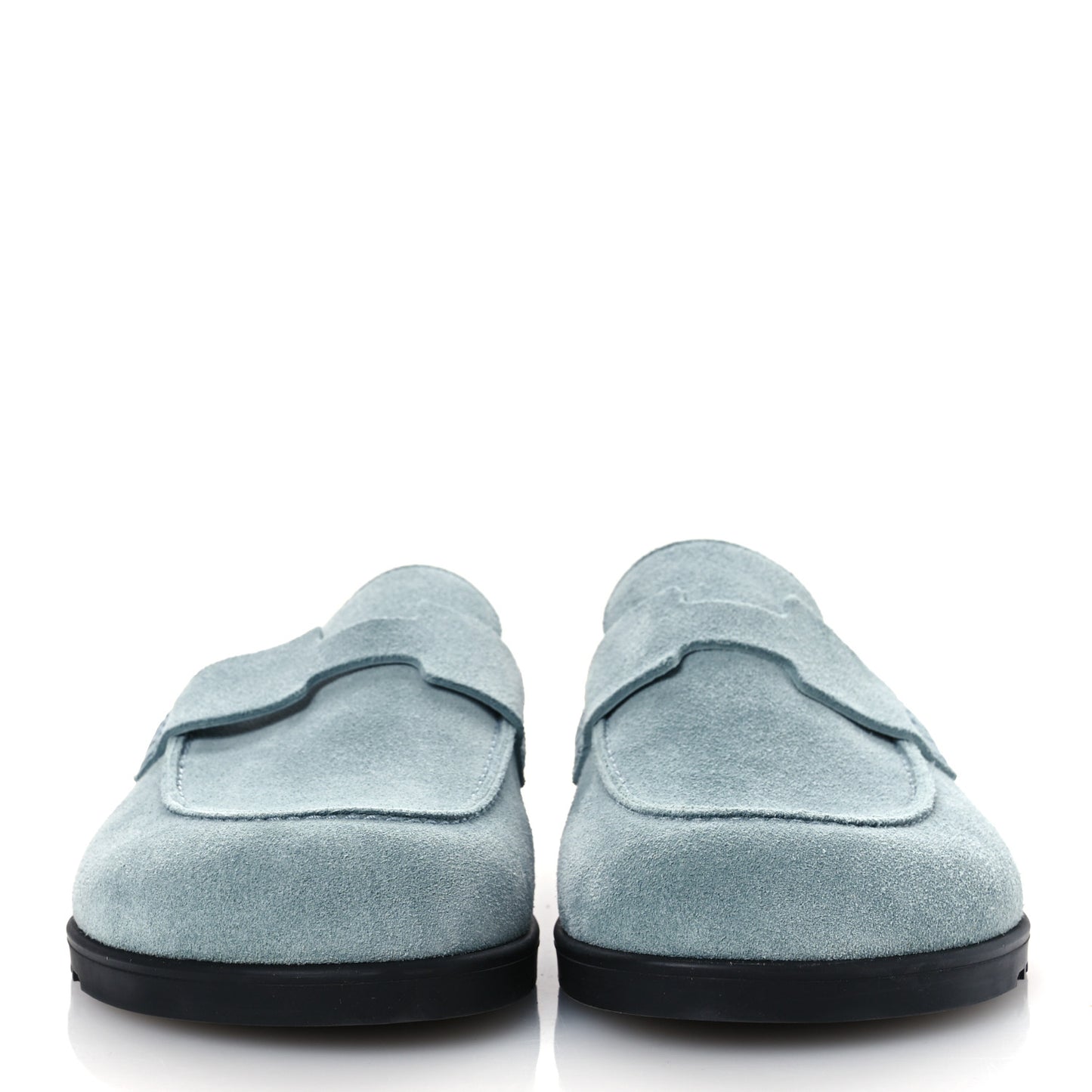 Suede Calfskin Womens Go Mules 39 Bleu Pinede