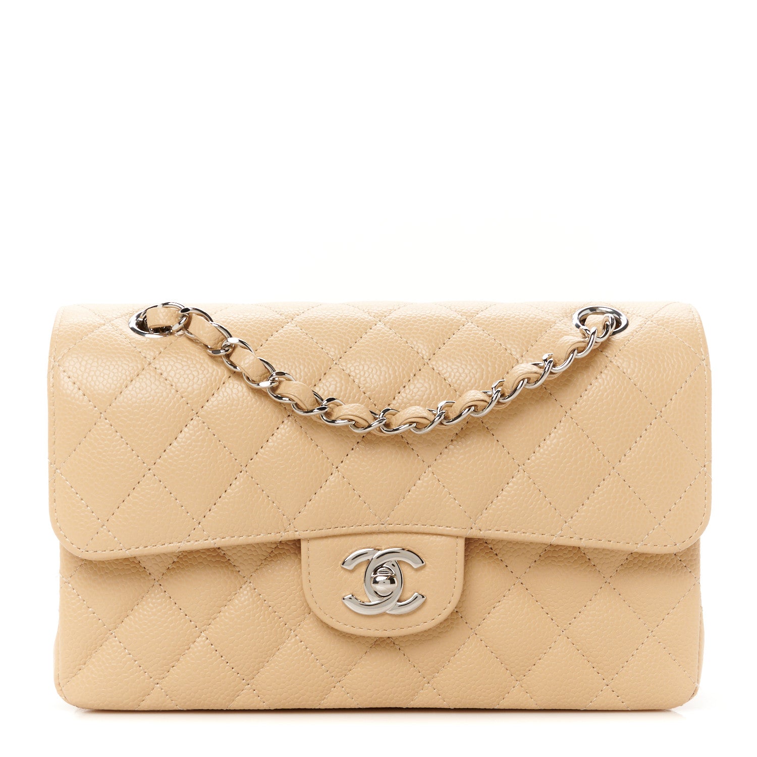 Chanel Caviar Quilted Small Double Flap Beige 1 of 12