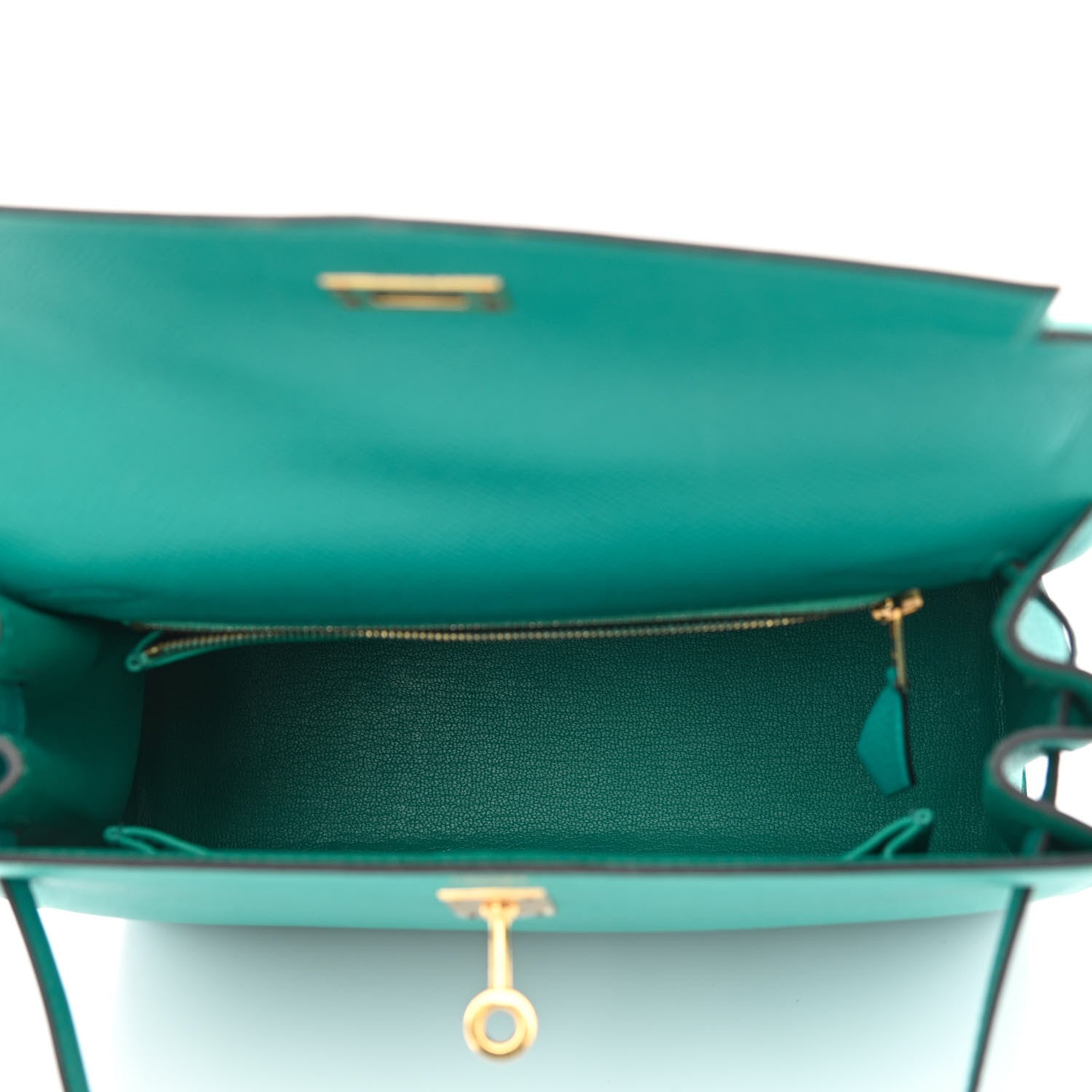 Hermes Epsom Kelly Sellier 25 Bleu Paon 5 of 14