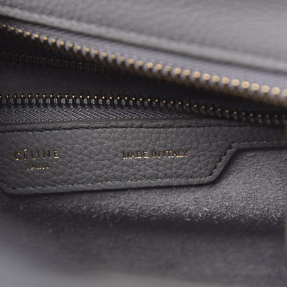 Celine Baby Drummed Calfskin Micro Luggage Kohl 6 of 10
