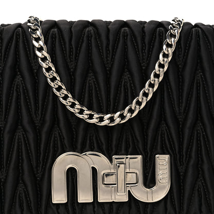 Miu Miu Tessuto Matelasse Delice Miu Logo Bag Black 8 of 11