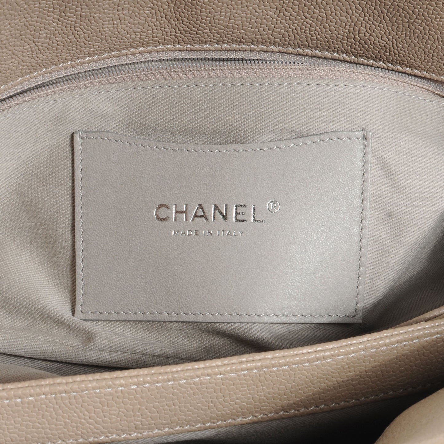 Caviar Quilted Medium Just Mademoiselle Beige