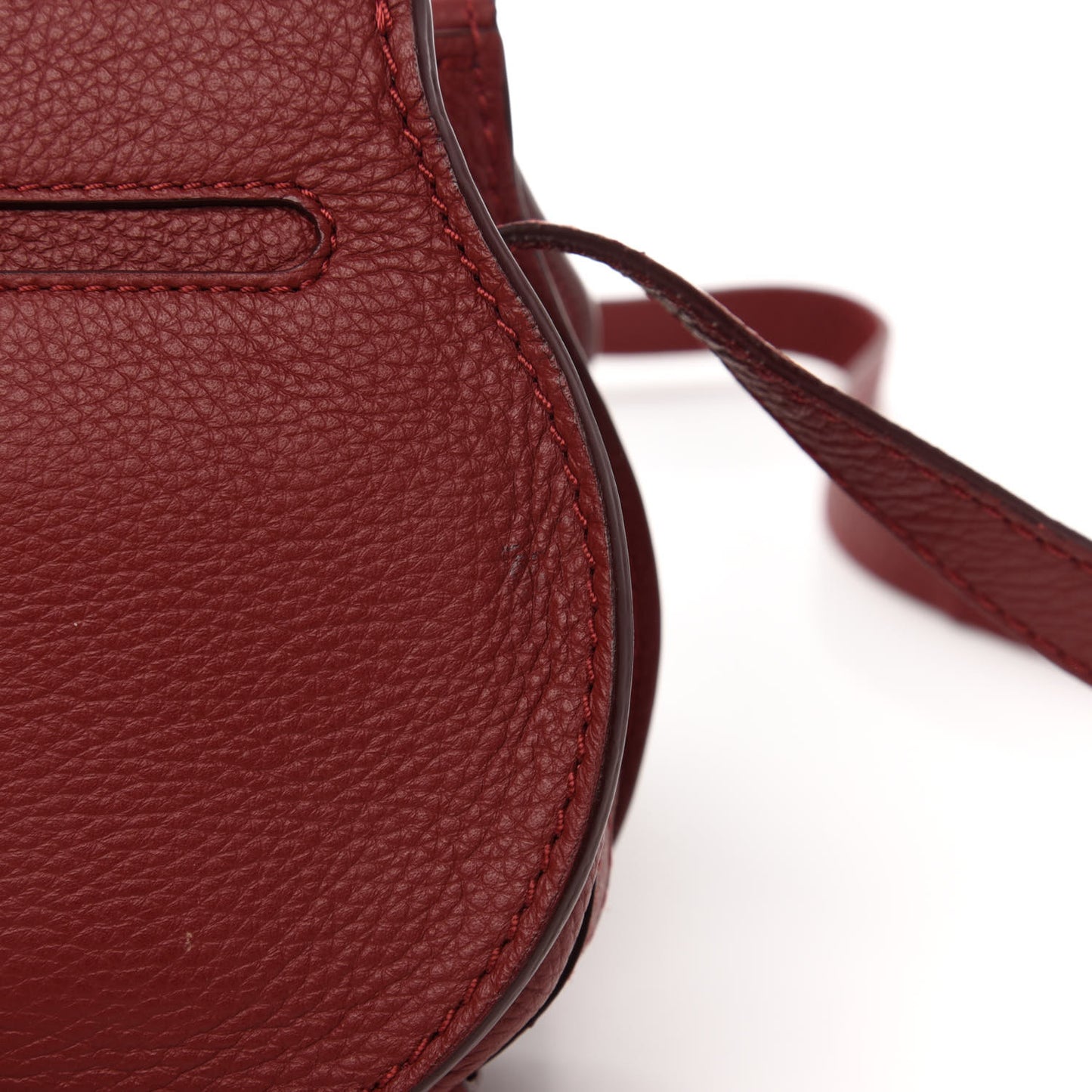 Calfskin Mini Marcie Round Crossbody Bag Red