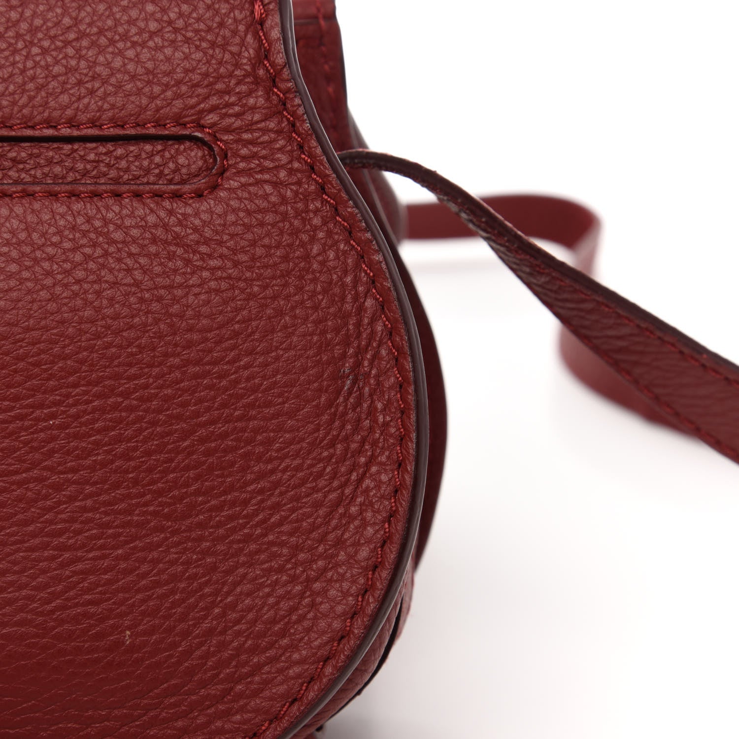 Chloe Calfskin Mini Marcie Round Crossbody Bag Red 10 of 12