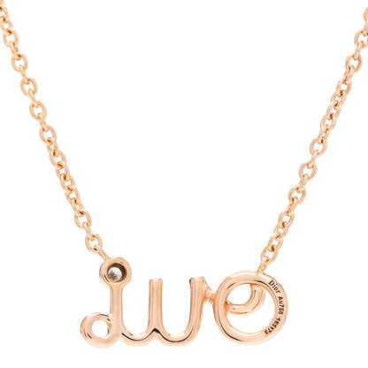 Christian Dior 18K Rose Gold Diamond Oui Pendant Necklace 4 of 5