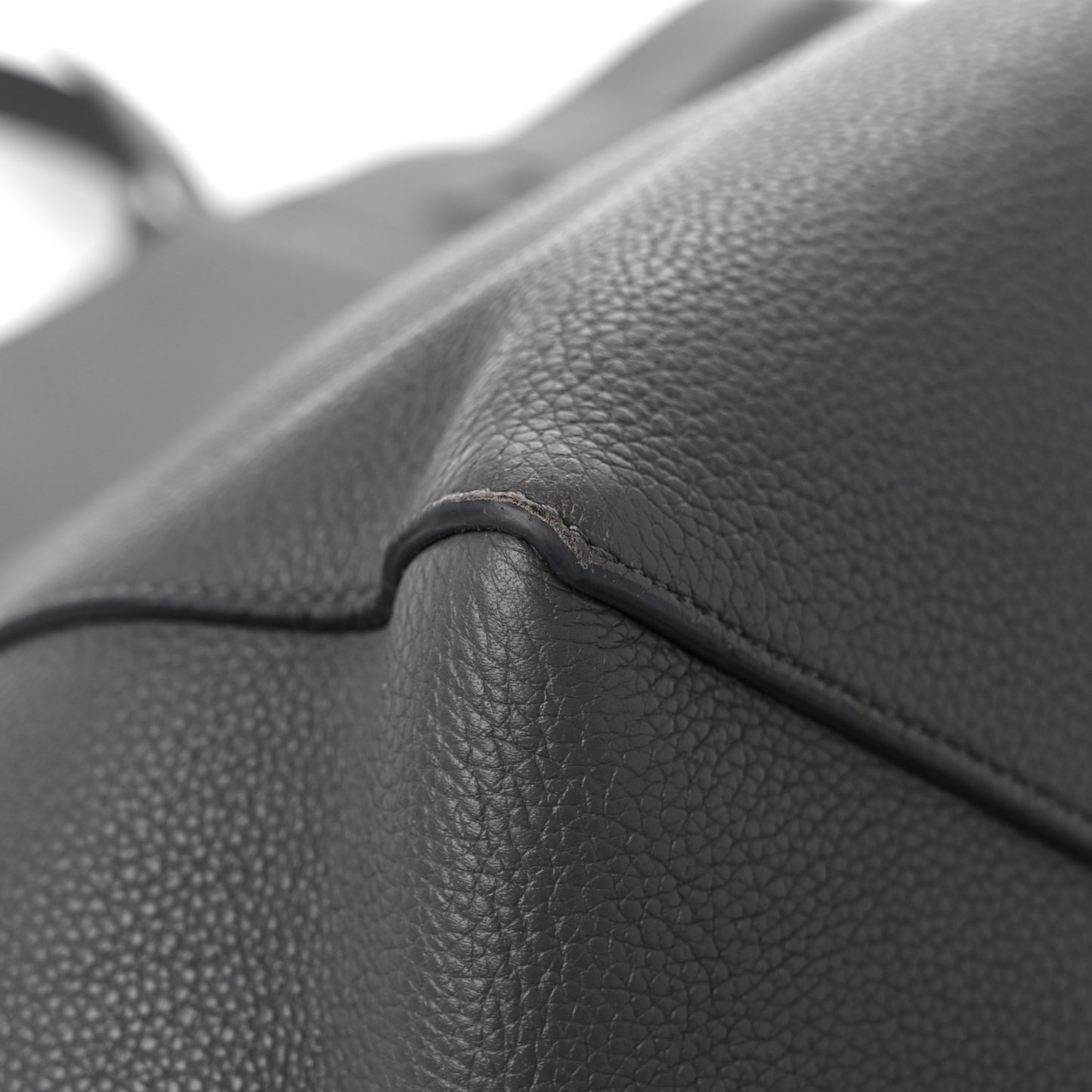 Soft Grained Calfskin Small Belt Cabas Phantom Grey