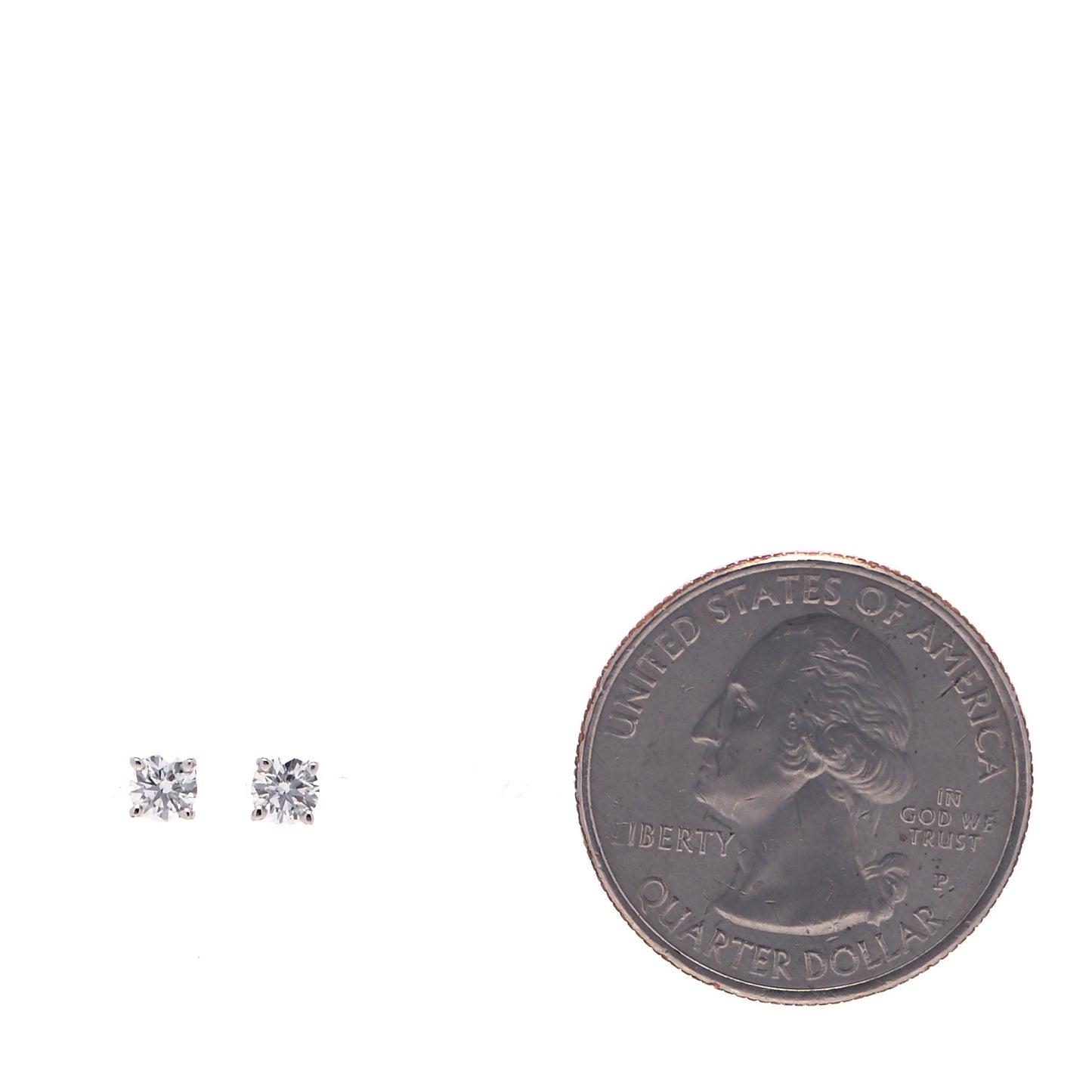 Platinum Diamond .31ctw Solitaire Earrings