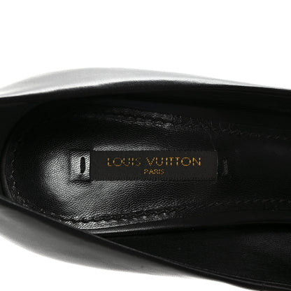 Louis Vuitton Smooth Calfskin Oh Really Peep Toe Pumps 37.5 Black 8 of 9