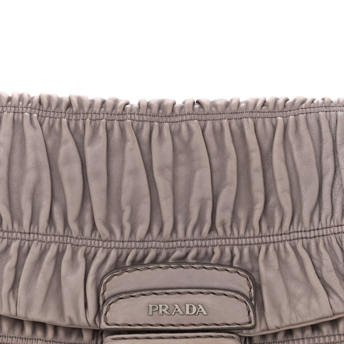 Nappa Gaufre Flap Chain Shoulder Bag Bambu