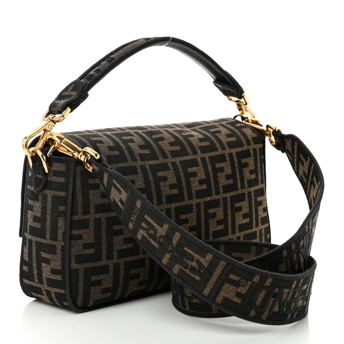 Fabric Jacquard FF 1974 Medium Baguette Tobacco Moro Black
