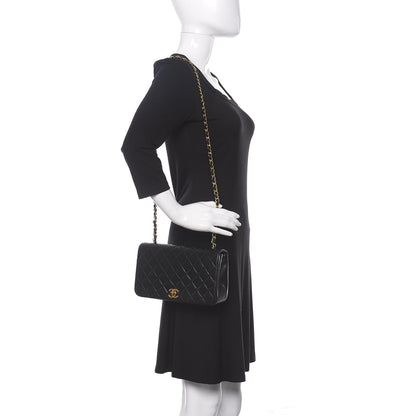 Chanel Lambskin Quilted Small Single Flap Bag Black 2 of 13