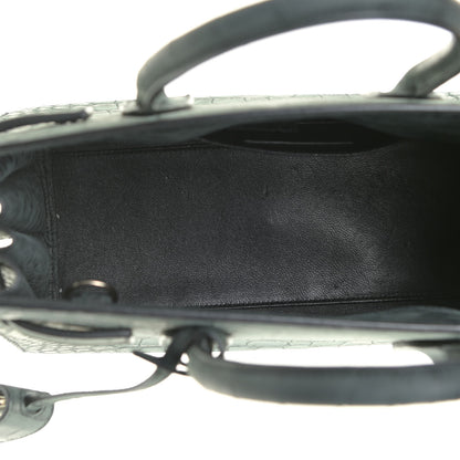 Saint Laurent Crocodile Embossed Nubuck Baby Sac De Jour Dark Anthracite 7 of 9