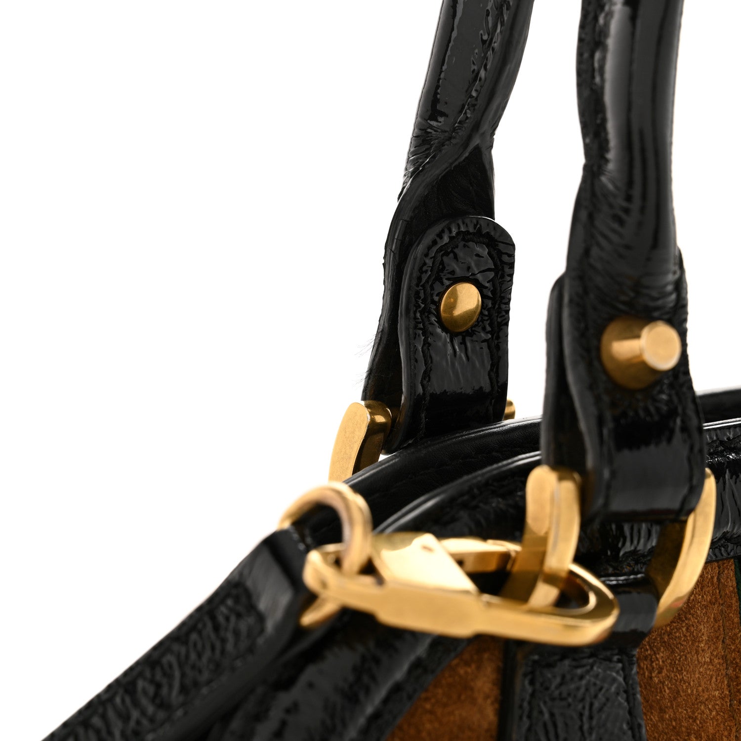 Gucci Suede Ophidia Medium Re(Belle) Top Handle Bag Nocciola Black 14 of 15