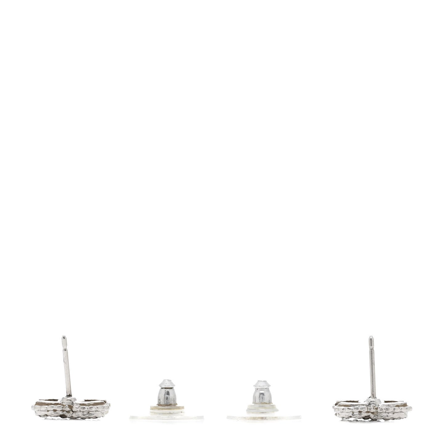 Crystal Mini CC Earrings Silver
