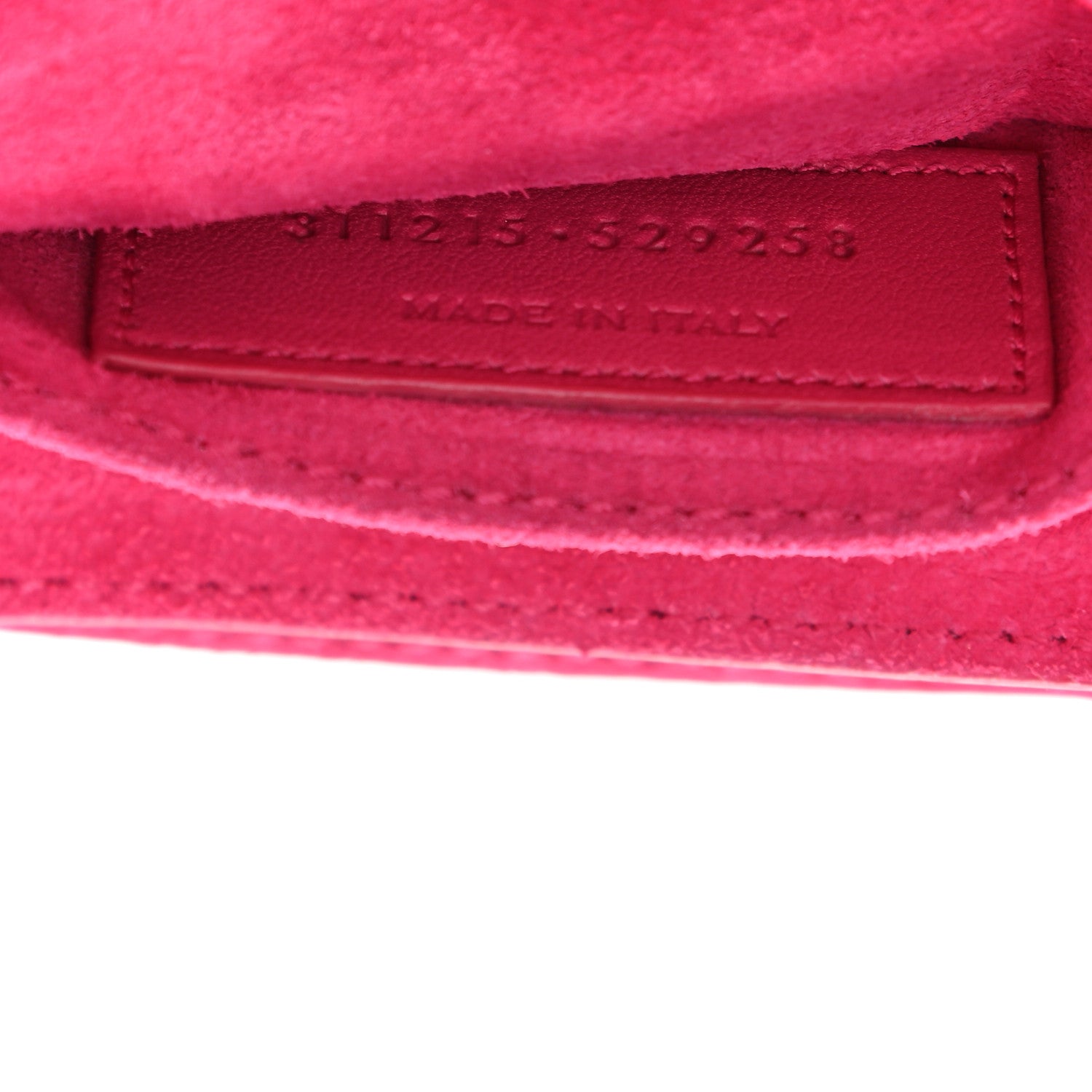 Saint Laurent Calfskin Mini Y Ligne Crossbody Pochette Bag Fuchsia 6 of 8