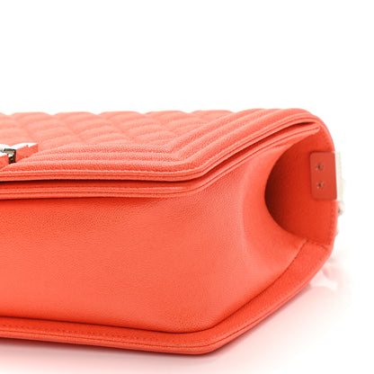 Chanel Caviar Quilted Medium Boy Flap Orange 10 of 11