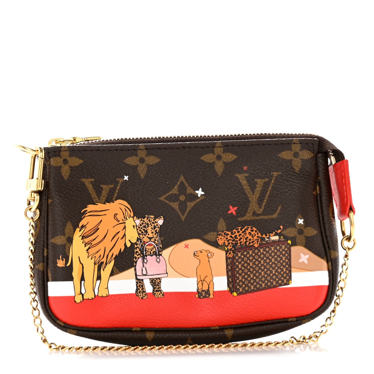 Monogram 2018 Christmas Animation Mini Cats Pochette Accessories