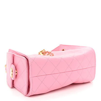 Chanel Caviar Quilted Mini Chanel 25 Handbag Pink 3 of 10