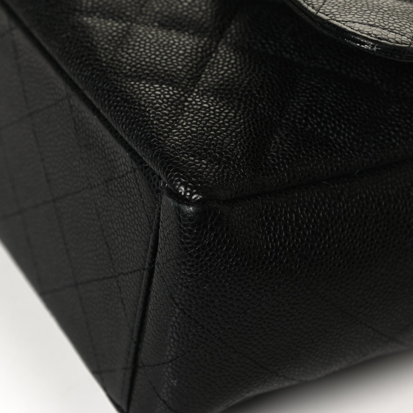 Caviar Quilted Maxi Double Flap Black