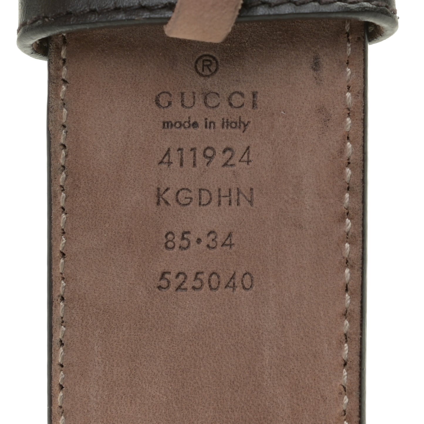 GG Supreme Monogram Selleria Calfskin Interlocking G 40mm Belt 85 34 Beige Ebony Cocoa