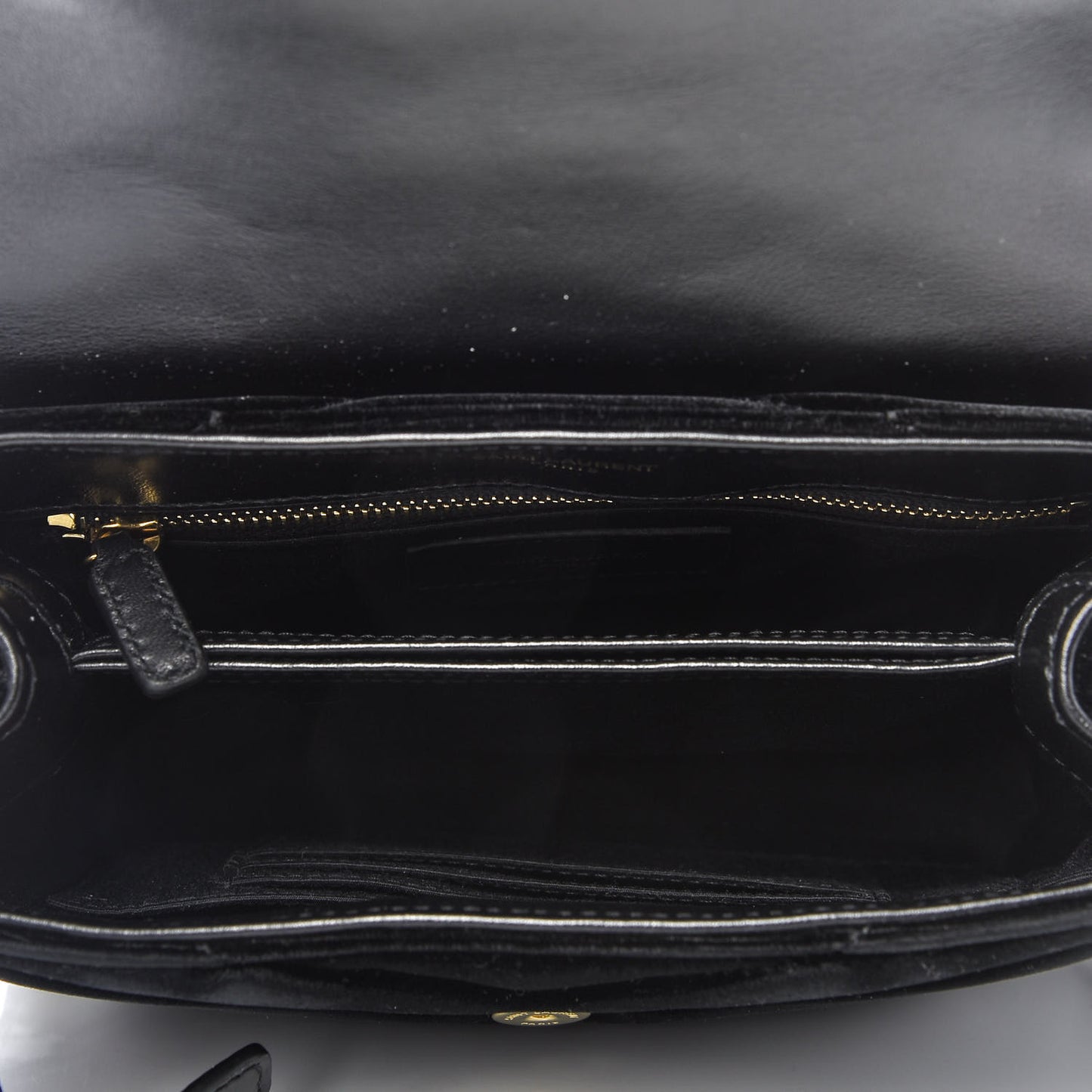 Velvet Y Quilted Monogram Toy Loulou Chain Satchel French Black