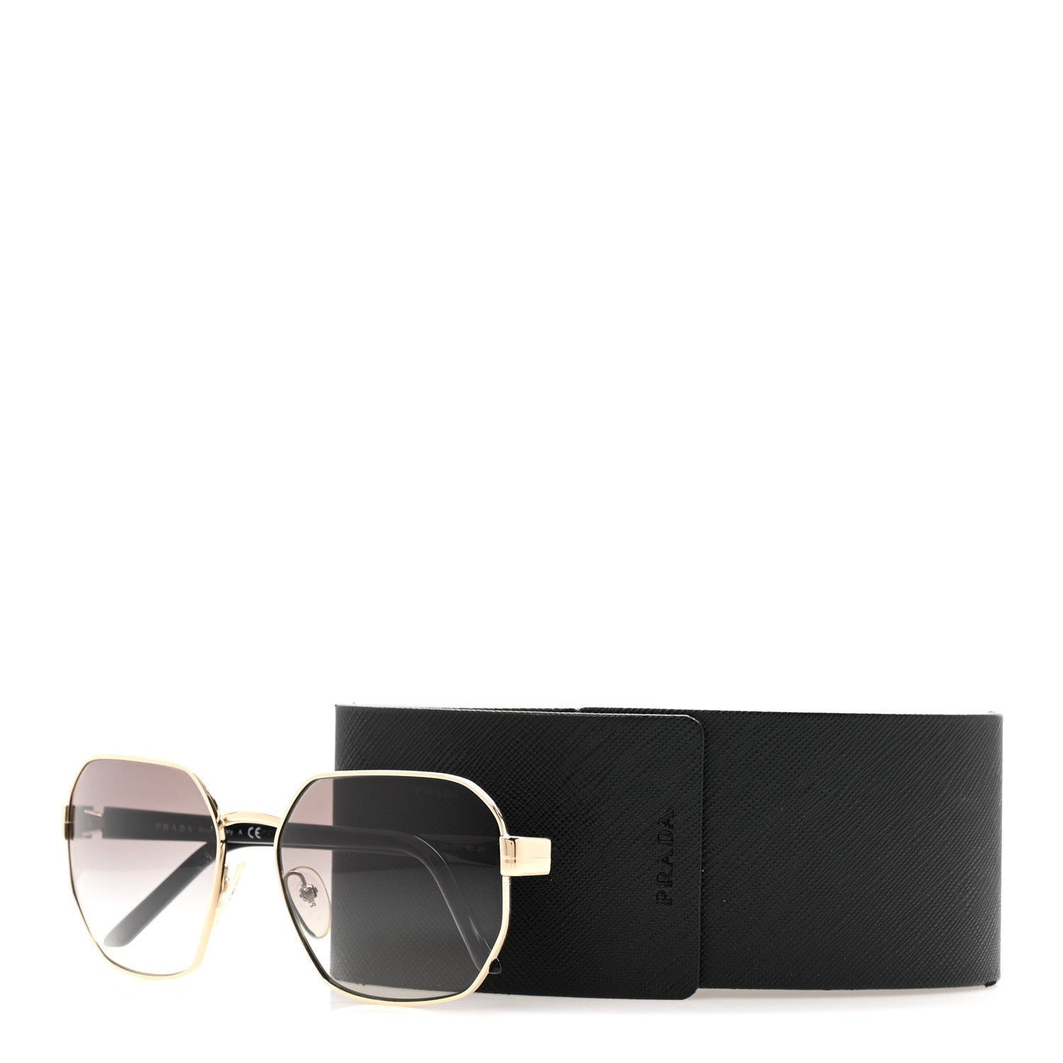 Prada Metal Sunglasses SPR 54X Gold Black 8 of 8