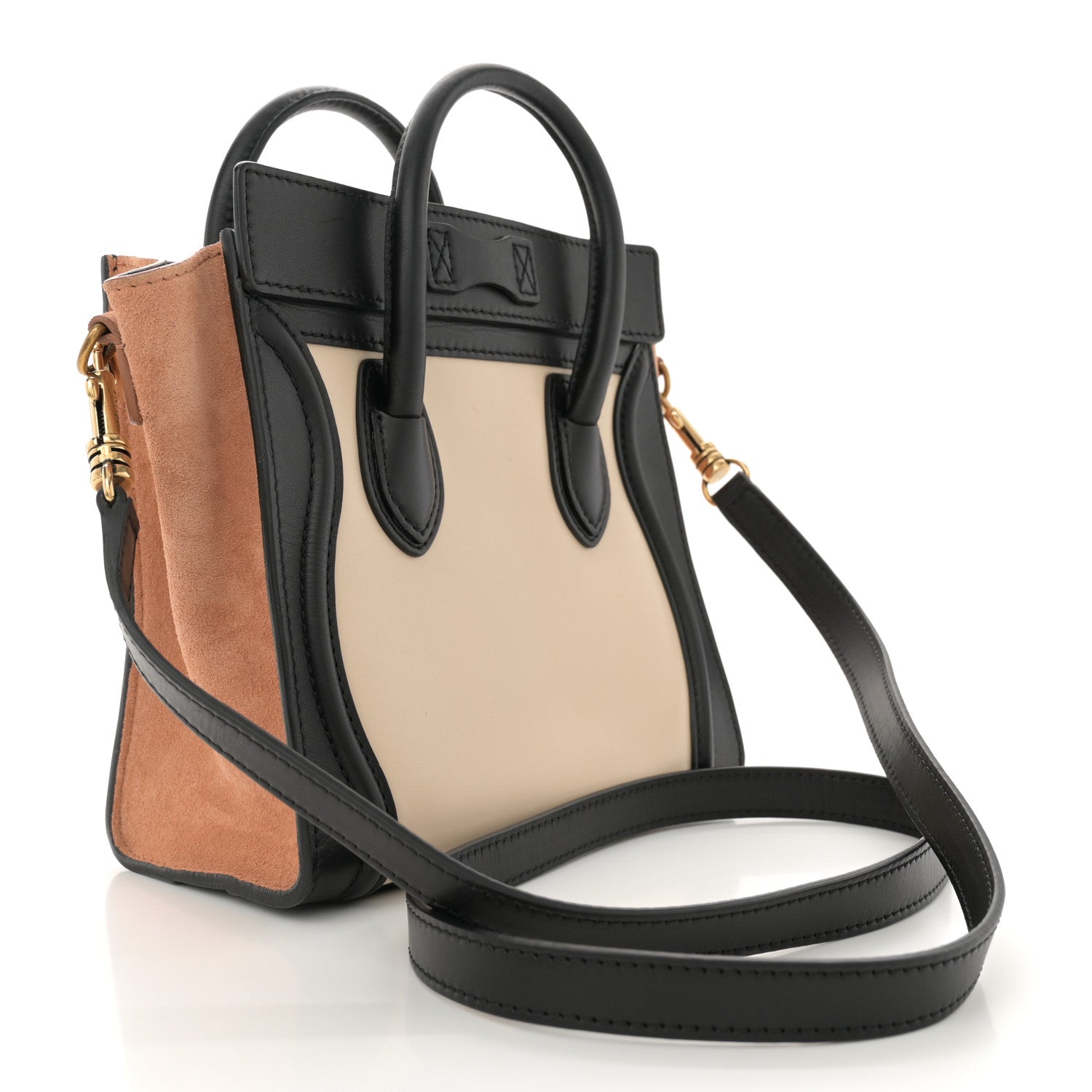 Celine Smooth Nubuck Nano Tri-Color Luggage Beige 3 of 11