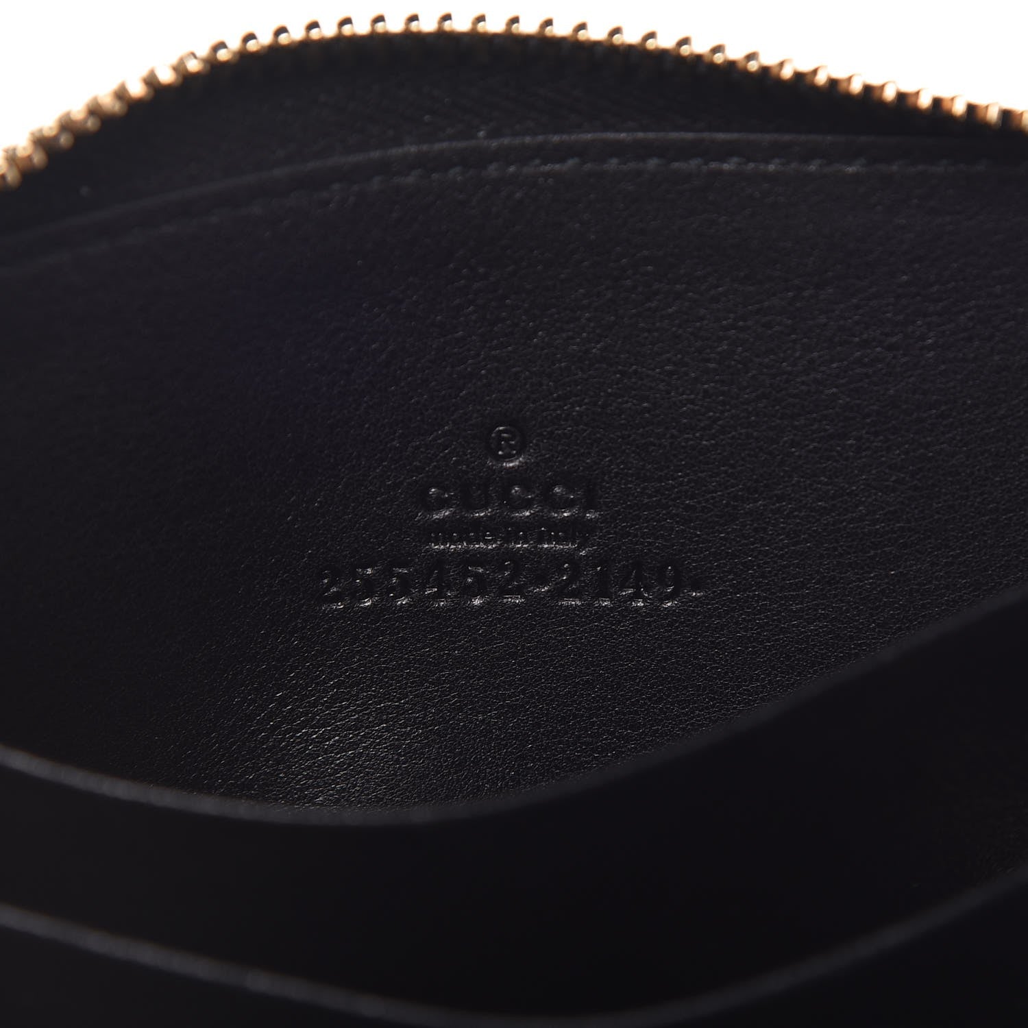 Gucci Guccissima Zip Around Card Case Black 6 of 7
